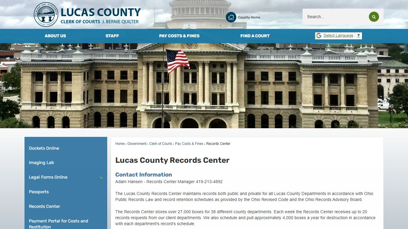 Lucas County Records Center | Lucas County, OH - Official ...